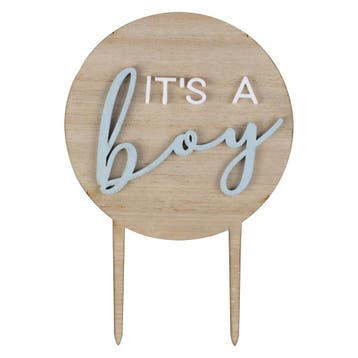 Babyshower Taarttopper ItS A Boy, Verzenden, Nieuw