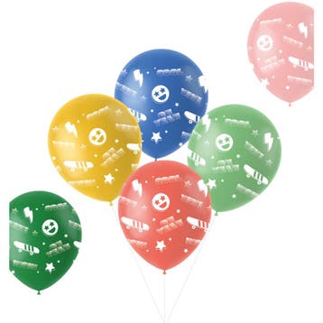 Ballonnen Oh Yeah Gekleurd 33cm 6st, Hobby en Vrije tijd, Feestartikelen, Verzenden, Nieuw