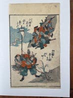 Drie originele Japanse houtdrukken van Keisai Eisen - Edo, Antiek en Kunst