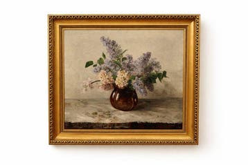 Österreichische Schule (XIX-XX) - Still life of lilacs in a