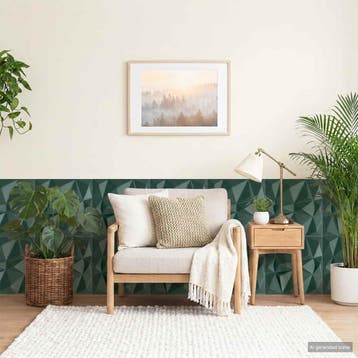 vidaXL Wandpanelen 12 st 50 x 50 cm Diamond Groen XPS Schuim, Verzenden, Nieuw