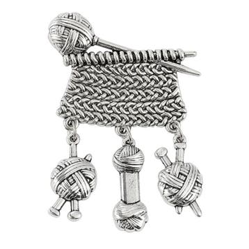 Fako Bijoux - Broche - Truitje Breien - 40x60mm -, Verzenden