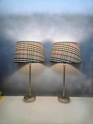 Lampe de table (2) - Lampes de style Burberry - Métal