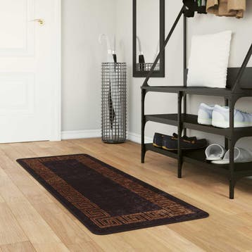 vidaXL Tapijt Runner MARSA Zwart 50 x 100 cm Polyester en, Verzenden, Nieuw