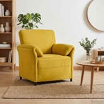 vidaXL 1-Zits bank / zetel Geel 88 x 83 x 95 cm Fluweel, Verzenden, Nieuw