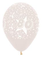 Ballonnen Number 80 Stars Crystal Clear 30cm 25st, Verzenden, Nieuw
