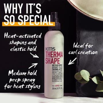 KMS ThermaShape Hot Flex Spray (Heat Protection), Verzenden, Nieuw, Gel, Wax, Haarlak of Mousse