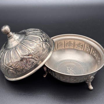 Kom - Maillechort met fel zilverglans (zonder reserveprijs), Antiek en Kunst