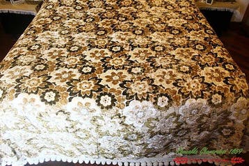 Matrimoniale Velluto cesellato Viscosa naturale Floreali -