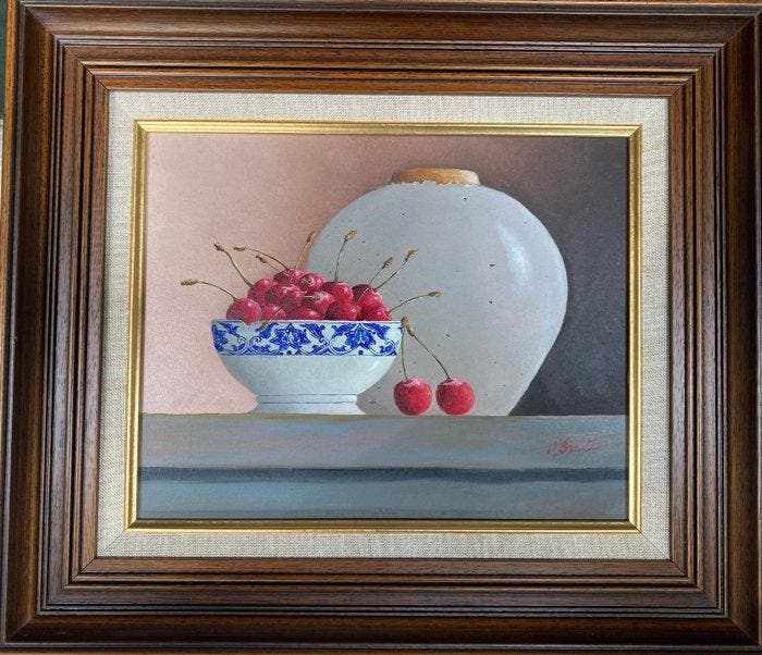 Ben Oude Breuil (1949) - Gemberpot met Chinese rijstkom, Antiek en Kunst, Kunst | Schilderijen | Klassiek