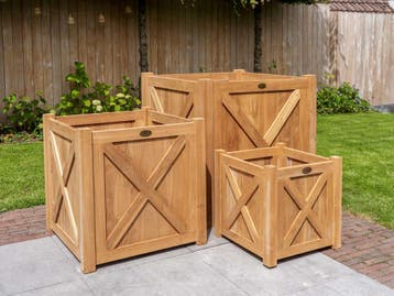 Houten plantenbak voor buiten | ruime collectie, Verzenden, Minder dan 60 cm, Vierkant, Nieuw