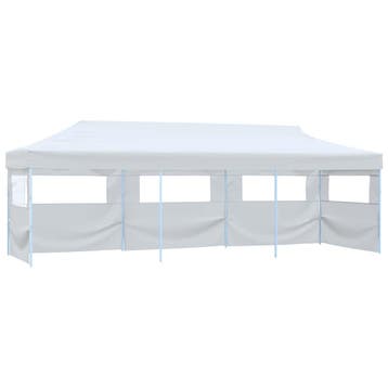 vidaXL Partytent pop-up met 5 zijwanden 3x9 m wit, Verzenden, Nieuw
