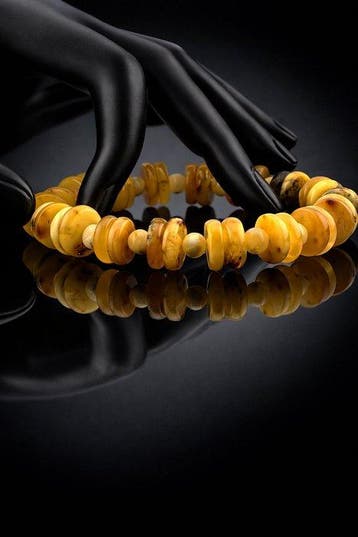 Barnsteen - Baltic Amber Mixed Bead Bracelet – Golden Honey