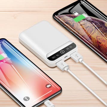 Dual 2x USB Poort Mini Powerbank 50.000mAh - LED Display, Verzenden