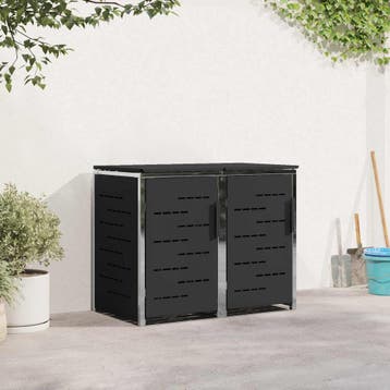 vidaXL Containerombouw Roestvrij staal Zwart, Verzenden