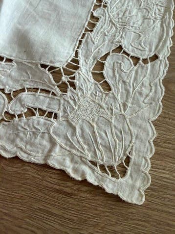 intaille - Drap de lit (3) - 230 cm - 245 cm - broderies,