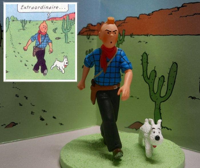 Moulinsart - Scène cube – Tintin en Amérique - Tintin et, Livres, BD | Comics