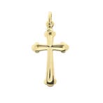 Gouden hanger van een kruis (Hanger of bedel), Handtassen en Accessoires, Bedels, Ophalen of Verzenden, Gebruikt, Goud, Overige merken