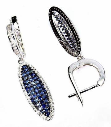 Sans prix de réserve - Boucles doreilles Plaqué or blanc, Handtassen en Accessoires, Oorbellen, Nieuw