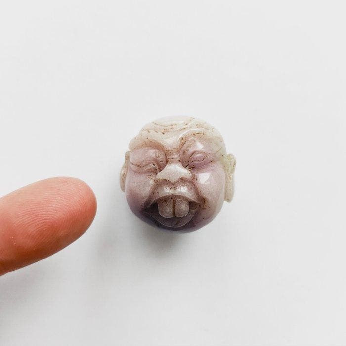 Chinois ancien Améthyste Talisman grotesque de tête, balle, Antiquités & Art, Antiquités | Autres Antiquités