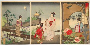 Ysh Chikanobu /  (1838–1912) Shoka no Sono — Tuin in