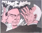 Spotprent met Colijn als veelbeklante kleermaker (Lithos), Verzenden