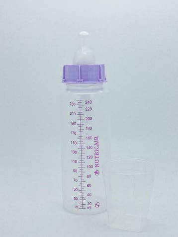 Cair Babyfles 240ml met flessenspeen voor eenmalig gebruik, Ophalen of Verzenden, Nieuw