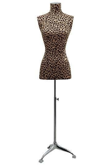 *TIP*  Buste vrouw luipaardprint 3/4 model op poot BC956-10, Ophalen of Verzenden