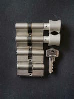 4 gelijk sluitende cilinders 2 knop+2 gewoon skg** 6 sleutel, Doe-het-zelf en Bouw, Hang- en Sluitwerk, Verzenden, Nieuw, Koper of Messing